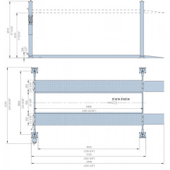 4-column 4T Premium parking lift
