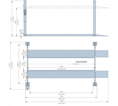 4-koloms 4T Premium parkeerlift