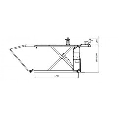 1T motorcycle axle with pneumatic release