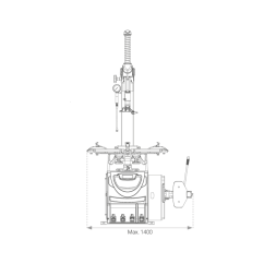 Smontagomme automatico da 11'' a 26'' + 3° braccio