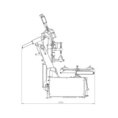 Smontagomme CVT automatico da 11'' a 26'' + 3° braccio