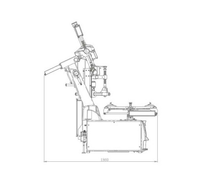 Smontagomme CVT automatico da 11'' a 26'' + 3° braccio