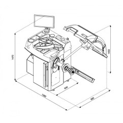 VL Automatische Auswuchtmaschine mit Sonar - Manuelles Blockieren