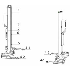 2-Säulen-8T WLAN-Hebebühne mit M-Arm