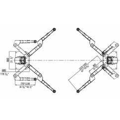 2-Säulen-8T WLAN-Hebebühne mit M-Arm