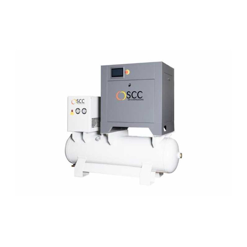 Screw compressor with dryer - 500 liters - 10 bar 10hp - 400v