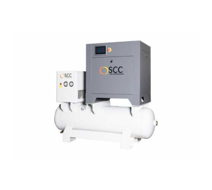 Compresor de tornillo con secador - 500 litros - 10 bar 10hp - 400v