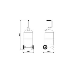 Distributore pneumatico dell'olio 24L mobile e autonomo