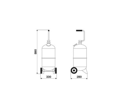 Distributore pneumatico dell'olio 24L mobile e autonomo