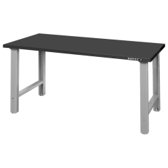 Workbench with heavy-duty steel tray
