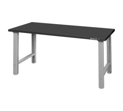 Workbench with heavy-duty steel tray