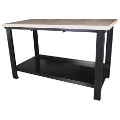 Etabli métal 1.5m plateau bois