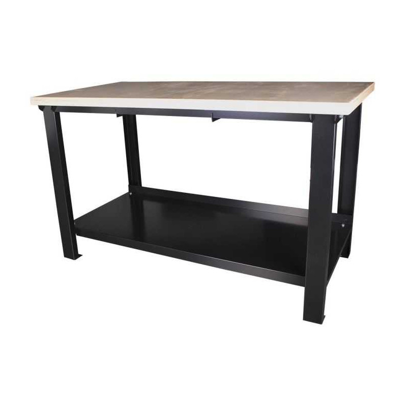 Etabli métal 1.5m plateau bois