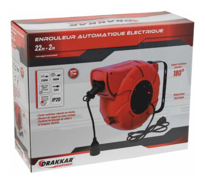 Avvolgitore Elettrico Automatico da Parete 22 +2 m - 230V HO5VV-F