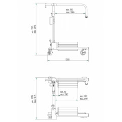 COMPAC hydraulischer Radträger für Traktorlast 1600 kg