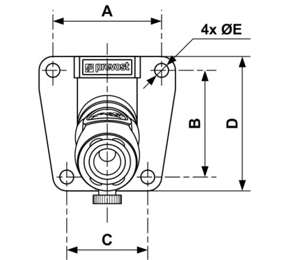 G1/2'' Wandleuchte mit Innengewinde - 1 Profilbeschlag ISO6150B 8mm