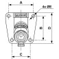 G1/2'' wandlamp met binnendraad - 1 profielfitting ISO6150B 8mm
