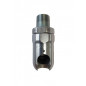 1/2" NPT gelede koppeling met schroefdraad - 11 mm doorvoer
