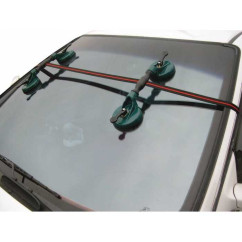 Dubbele scharnierende zuignap (2 stuks) 117mm 60kg met 5m band
