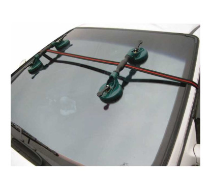 Dubbele scharnierende zuignap (2 stuks) 117mm 60kg met 5m band