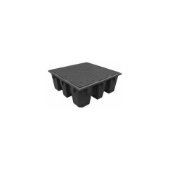 450L retention tank with 100% PE slatted floor for 4 drums
