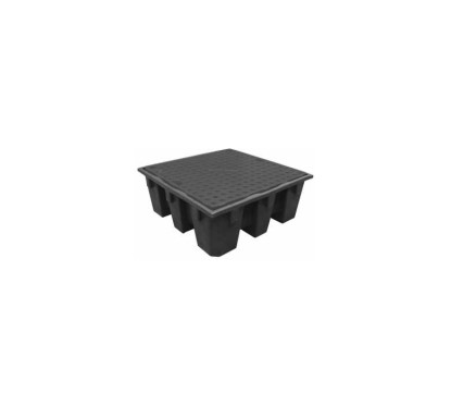 450L retention tank with 100% PE slatted floor for 4 drums