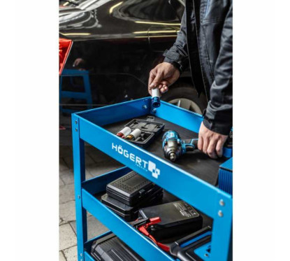 Workshop trolley with 3 trays