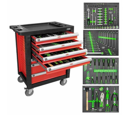 JBM Trolley met 7 lades rood - 172 tools