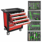 JBM Trolley met 7 lades rood - 172 tools JBM Trolley met 7 lades rood - 172 tools