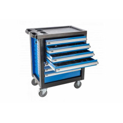 Workshop trolley equipped with 7 drawers and 258 tools, for a wide range of storage spaces.