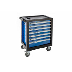 Workshop trolley equipped with 7 drawers and 258 tools, for a wide range of storage spaces.