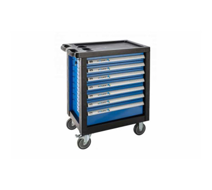 Workshop trolley equipped with 7 drawers and 258 tools, for optimal storage. Superior quality.