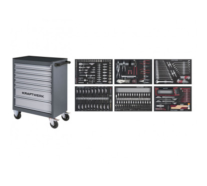 Kraftwerk BT700S Werkplaats Trolley - 7 Laden - 301 Tools