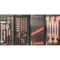 Servante d'atelier XXL 7 tiroirs 177 outils PL - modules finition c...