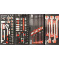Servante d'atelier XXL 7 tiroirs 177 outils PL - modules finition carbone