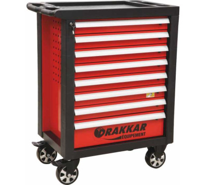 Carrello da officina con 8 cassetti 263 PL utensili - moduli con finitura in metallo