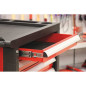 Werkplaatswagen met 8 laden 263 PL gereedschap - modules met metalen afwerking