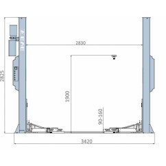 Ascensore Premium a 2 colonne 4,2 tonnellate - con installazione e...