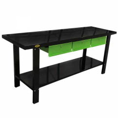 Metal workbench with 3 drawers