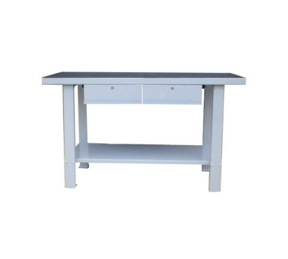 Werkbank aus Metall mit 2 Schubladen