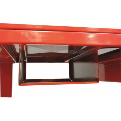 Etabli métallique 1200x640mm mobile avec récupérateur de liquide