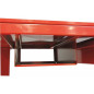 Etabli métallique 1200x640mm mobile avec récupérateur de liquide