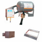 Gluing and inflation station for HGV tyres Gluing and inflation station for HGV tyres