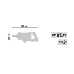 Schlagschrauber 1" - 2900 Nm mit kurzer Spindel