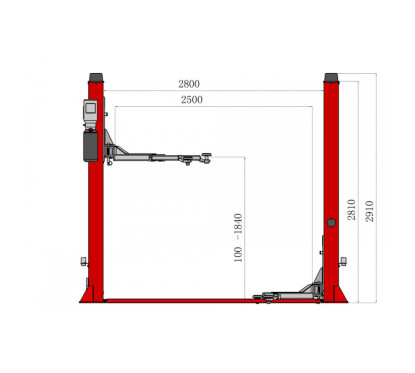 Sollevatore a 2 colonne 4t - Sblocco automatico