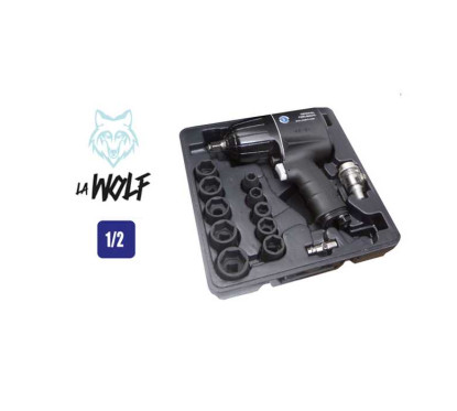 Druckluft-Schlagschrauber 1/2" - 1756Nm - WOLF mit 10 Steckschlüsseln