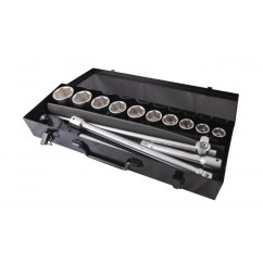 Ratschen-Komposition + 10 x 3/4" 6-Punkt-Steckschlüssel