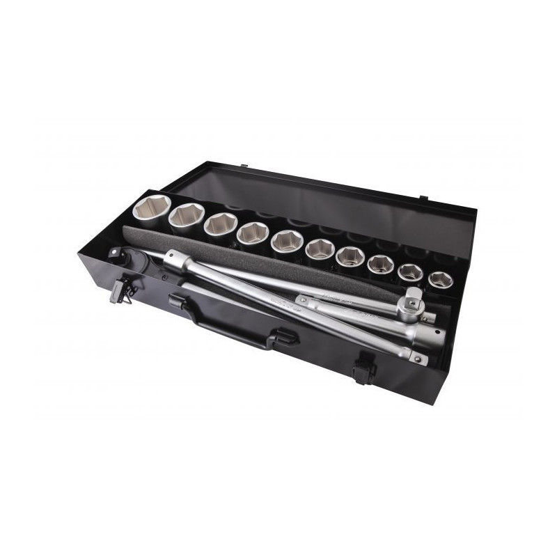 Ratschen-Komposition + 10 x 3/4" 6-Punkt-Steckschlüssel