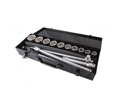 Ratschen-Komposition + 10 x 3/4" 6-Punkt-Steckschlüssel
