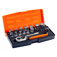 Ratelset + 6-punts doppen en schroefbits